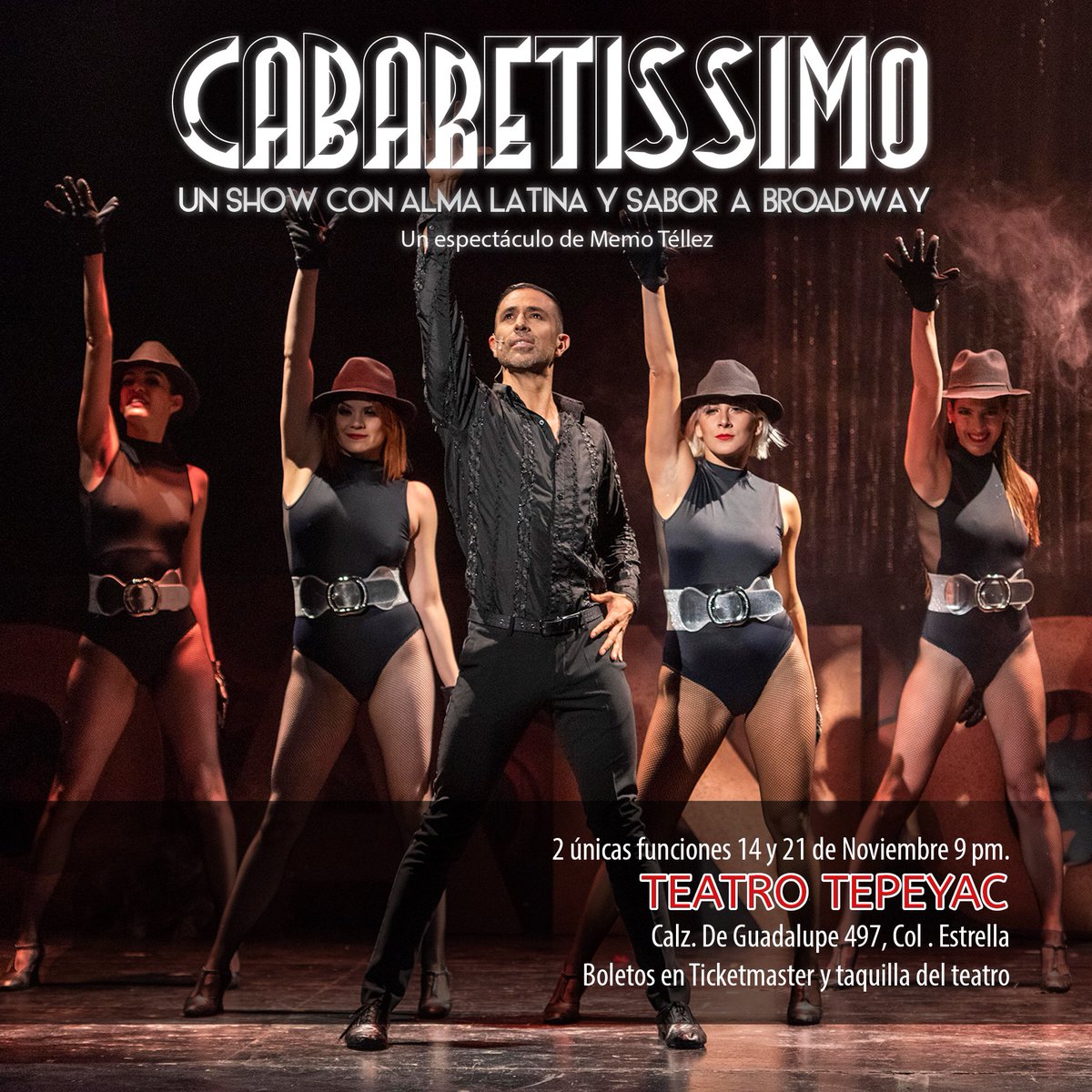 cabaretissimo's tweet photo. Este jueves 9 p.m. Teatro Tepeyac #unshowconalmalatinaysaborabroadway https://t.co/D4fmDCHE7D