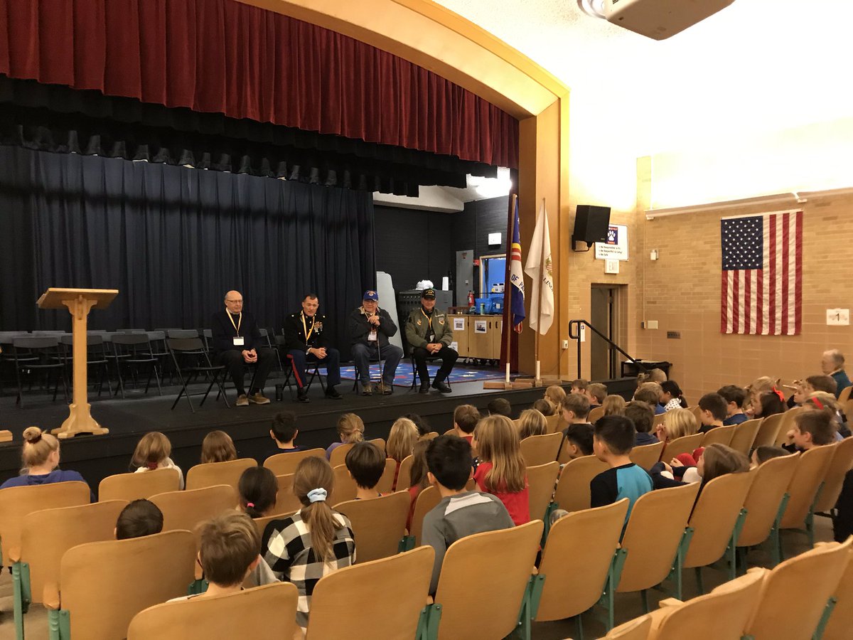 Honoring all our Veterans with an Assembly! Thank you for serving our Country! #engageD64 #RooseveltD64