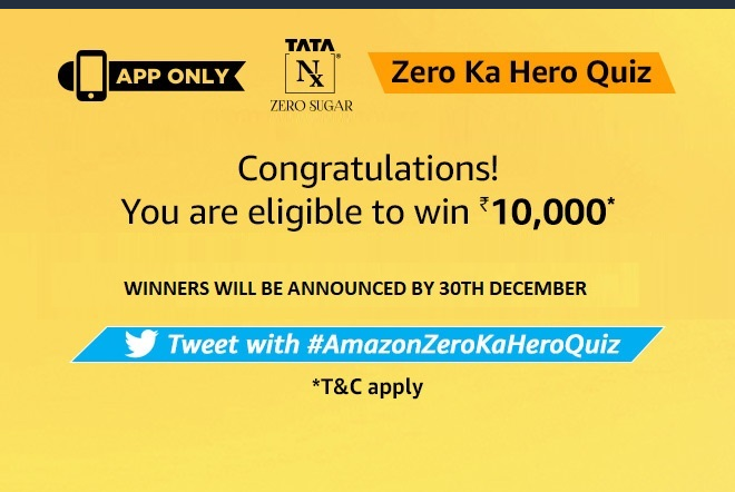 honestamar's tweet photo. #AmazonZeroKaHeroQuiz looking to win it https://t.co/93lWExRbGI