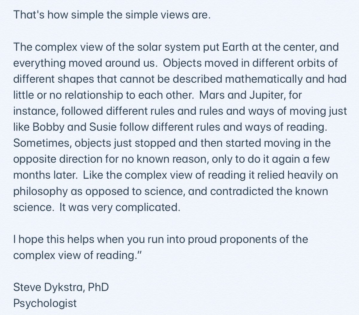 Isaology's tweet photo. Get your 👀 ready to roll!
The ‘Complex View of Reading’ is the latest trick from Team #BSliteracy & Steve Dykstra (being his best self on @SpellTalk) strikes back 🔥
#ScienceOfReading #SVR #NotThatSimplex
#DontLeaveReadingToChance
❌ #PhonicsPatch
✅ #StructuredLiteracy https://t.co/JHYy7uVTGs