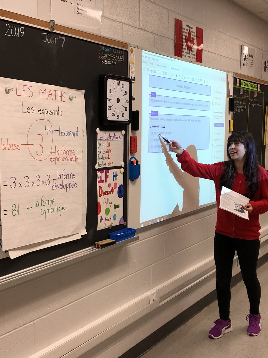 MonsieurPowell's tweet image. Thank you Ambreena for leading a prep session for @UWaterloo’s #BeaverComputingContest! Good luck to all our @louisearbourfi Grade 7/8 students participating tomorrow! #math #TVDSBMath @TVDSBmath @MissAmbreena @SofiaDeMenech