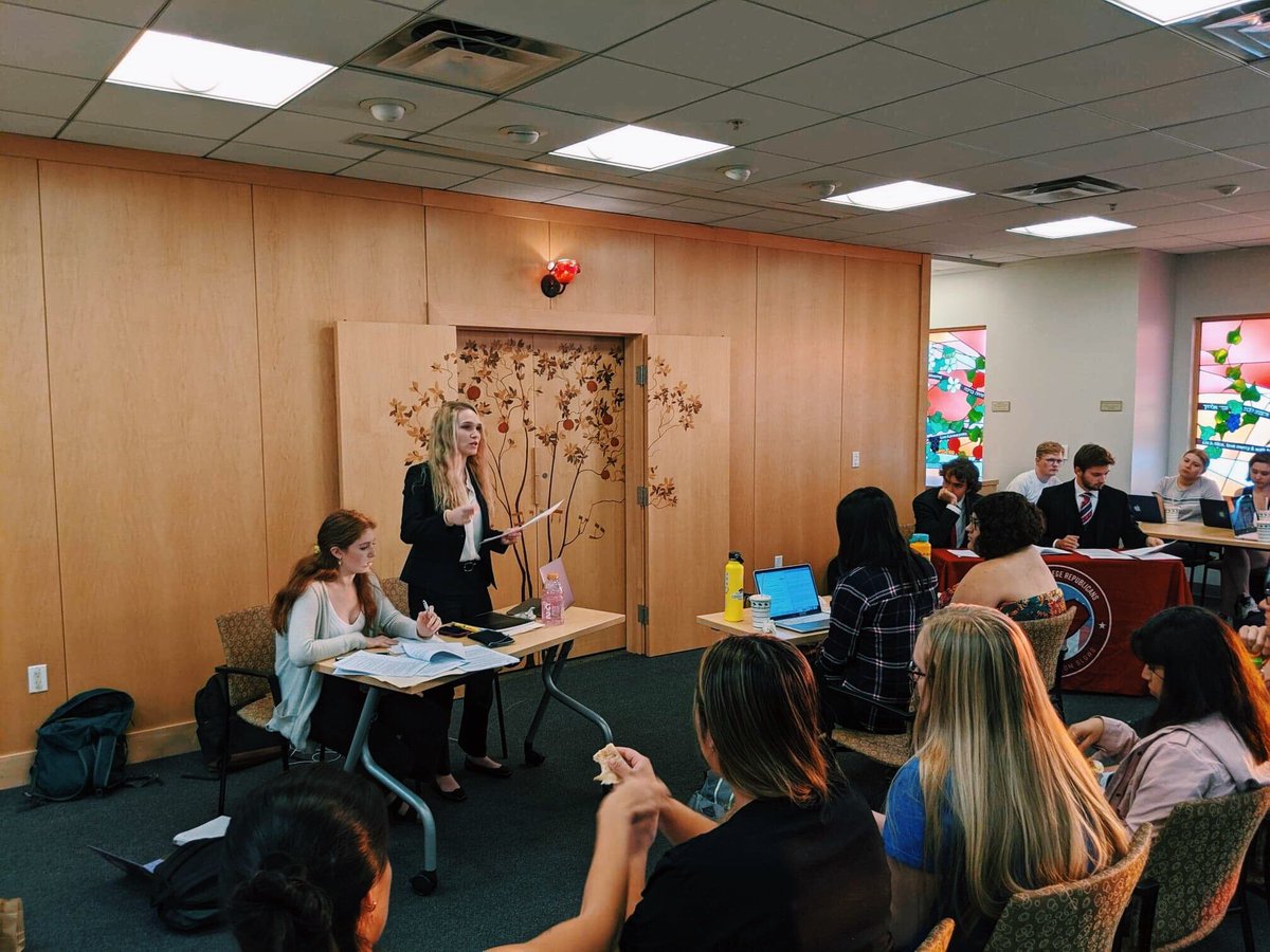 StanfordDems's tweet photo. So proud of our debaters @RiaCalcagno and @emilycschrader for advocating for &amp; defending the safety of all Americans during the #StanfordGunDebate against the Stanford College Republicans! https://t.co/hZjlU3k9DY
