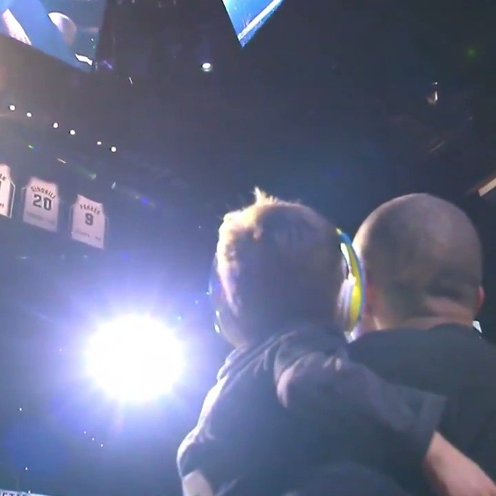 It's official!
@tonyparker's No. 9 jersey will live on in the rafters forever. #MerciTony