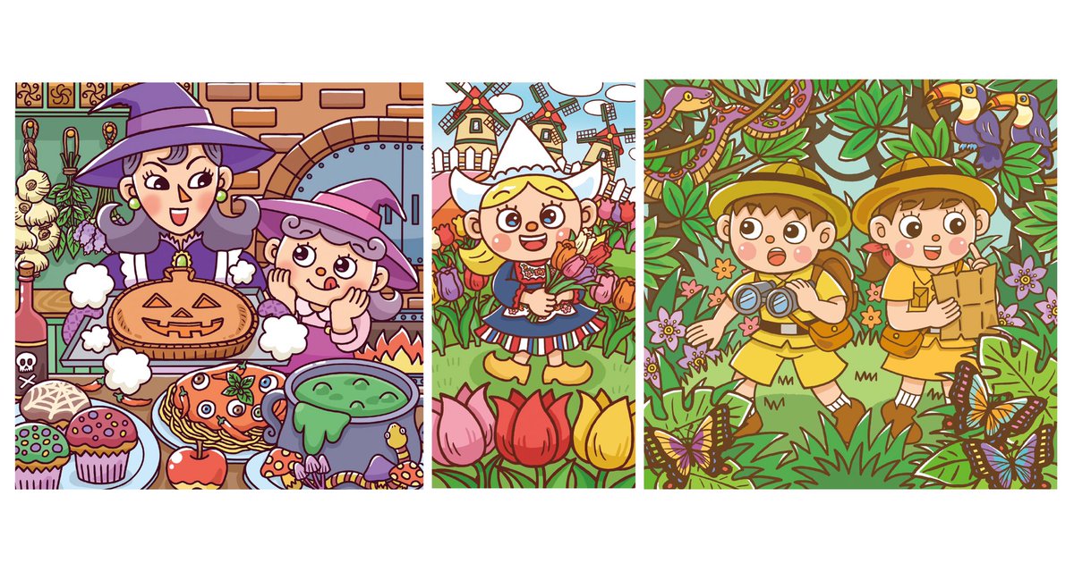 あだちゆう 固定用 子ども ファミリー向けの明るくハッキリとしたイラストを製作しています アイテムいっぱいのワクワク楽しいイラストが得意です Ai Psd での製作可能です お仕事のご依頼はホームページよりお願いします T Co