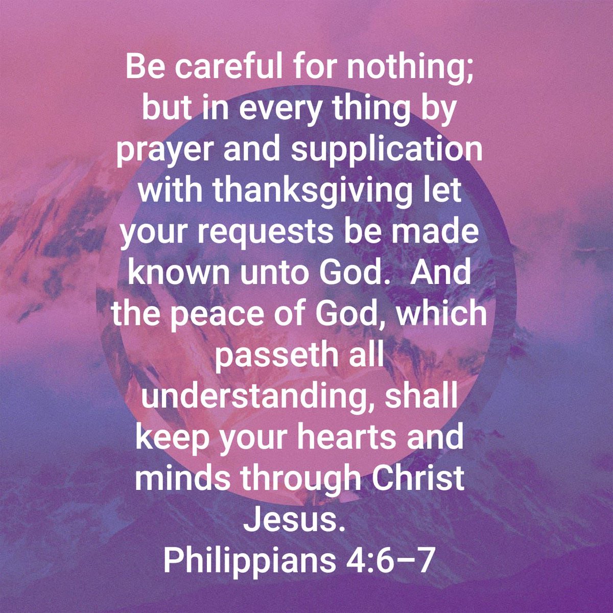 csaltz7777's tweet image. Be careful for nothing; but in every thing by prayer and supplication with thanksgiving let your requests be made known unto God...Phil. 4:6-7