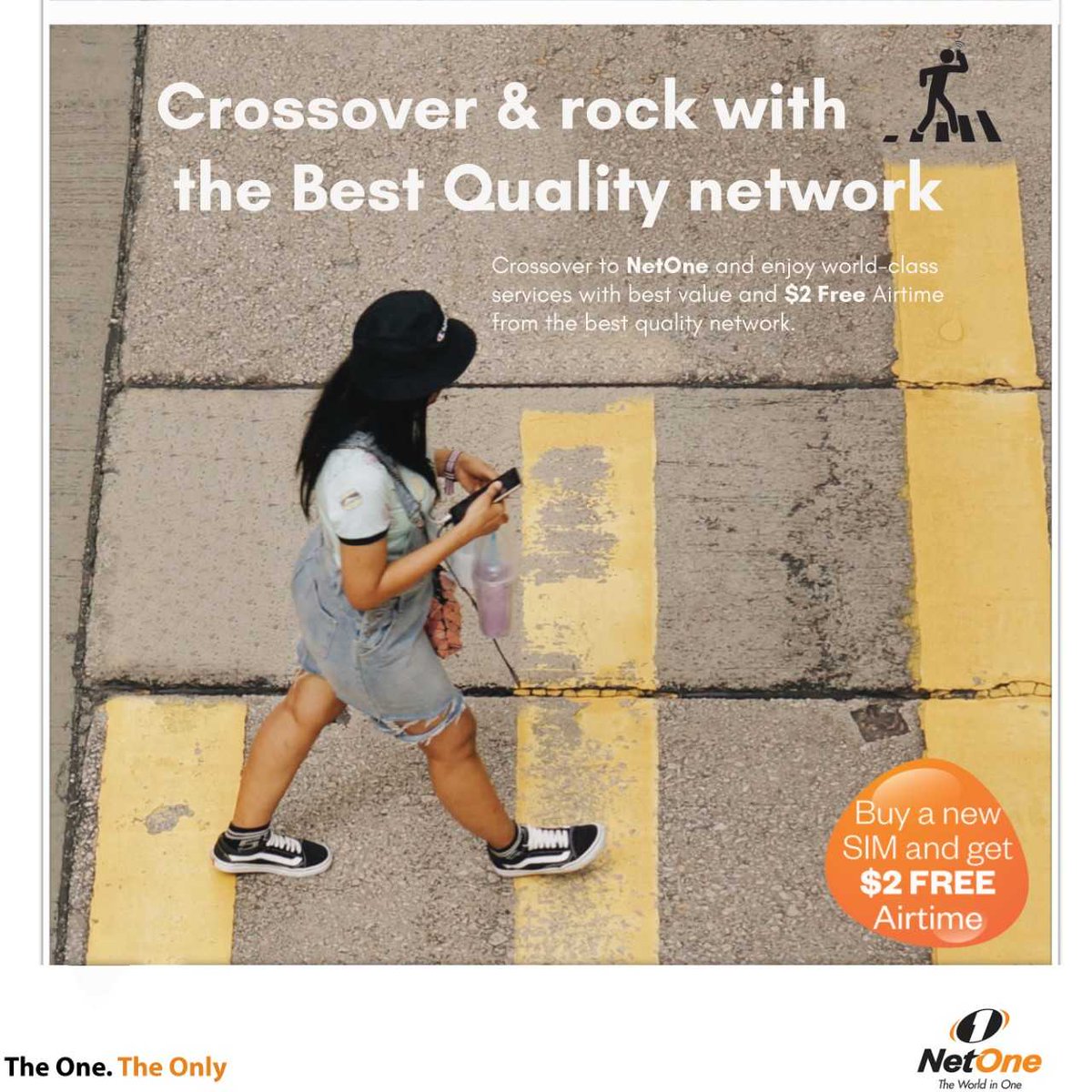 NetOneCellular's tweet photo. #CrossOver to @NetOneCellular and enjoy world-class services with the best value. Get $2 free airtime after completing the switch! Rock with the best quality network in the land😀

#MoveOverToNetOne
#CrossOverToTheBest https://t.co/40beRYyyPD