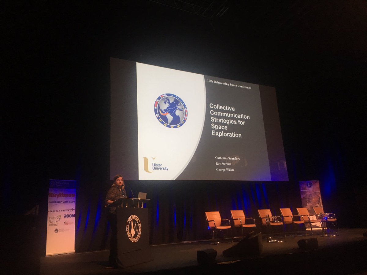 RoysterUlster's tweet image. Catherine Saunders, PhD Researcher from @UlsterUni @ComMat @SERG_Ulster presents her research on #AutonomicComputing & #Swarms at @RISpace2019 #RISpace2019