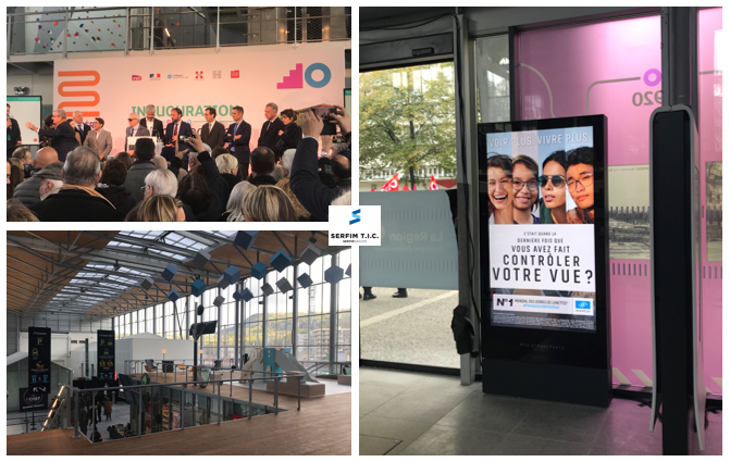 SerfimTIC's tweet photo. La ville et l'agglomĂ©ration ont inaugurĂ© la nouvelle gare de ChambĂ©ry ce vendredi 7 novembre 2019, un pĂŽle dâĂ©changes #multimodal Ă©quipĂ© de mobiliers numĂ©riques 75ââ conçus et installĂ©s par SERFIM T.I.C. . #communicationnumerique #DOOH https://t.co/G4QRx03uuC