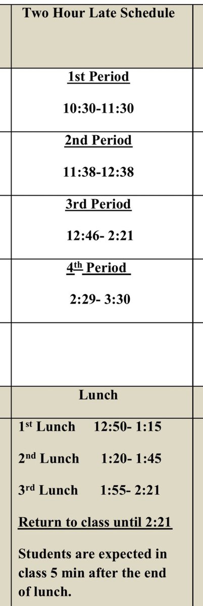 Hey #HawkNation...here’s today’s schedule. Enjoy the extra sleep!!!