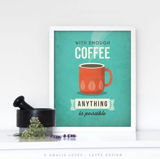 With enough coffee anything is possible ☕️.
.
.
.
.
.
#coffeeprint #coffeequote #coffeewallart #coffeequote #coffeeinspo #coffeelover #coffeelovergift #foodiegift #kitchenprint #officedecor #kitchenwallart #tealkitchen #tealkitchenprint #kitchenart #offi… ift.tt/370kPmz