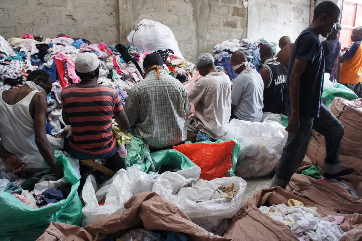 I traveled to Cotonou, Benin, and warehouses where Nigerian men sort imported secondhand clothes into custom grades that can be sold into specific Nigerian towns. They know fast fashion by feel - a pinch of thumb and forefinger - and it usually doesn't make it.