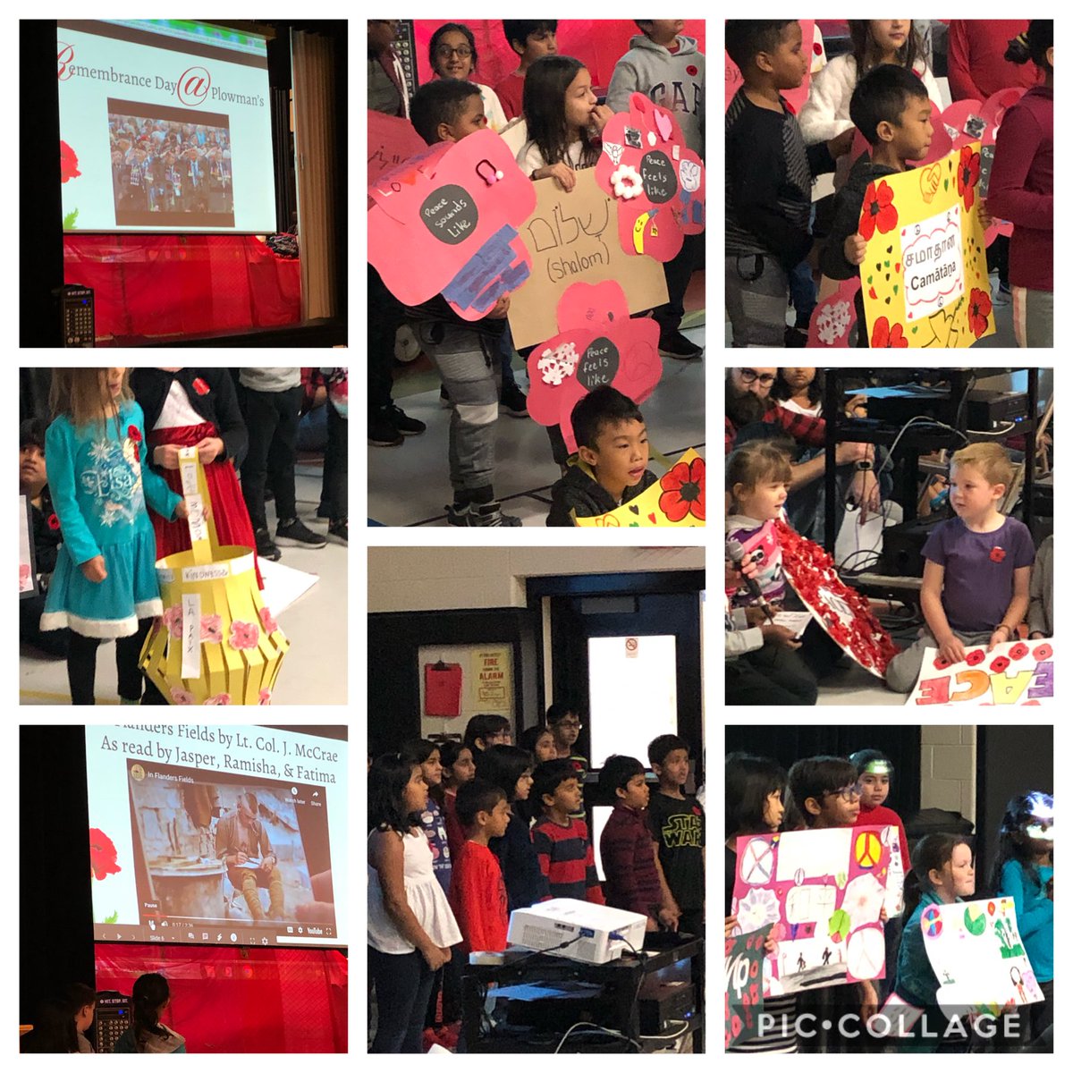 Messages of Peace at Plowman’s Remembrance Day Assembly - ‘Lest We Forget’. #PlowmamsRemembers #PeelRemembers ⁦@PeelSchools⁩ ⁦@GSolomonHenry⁩
