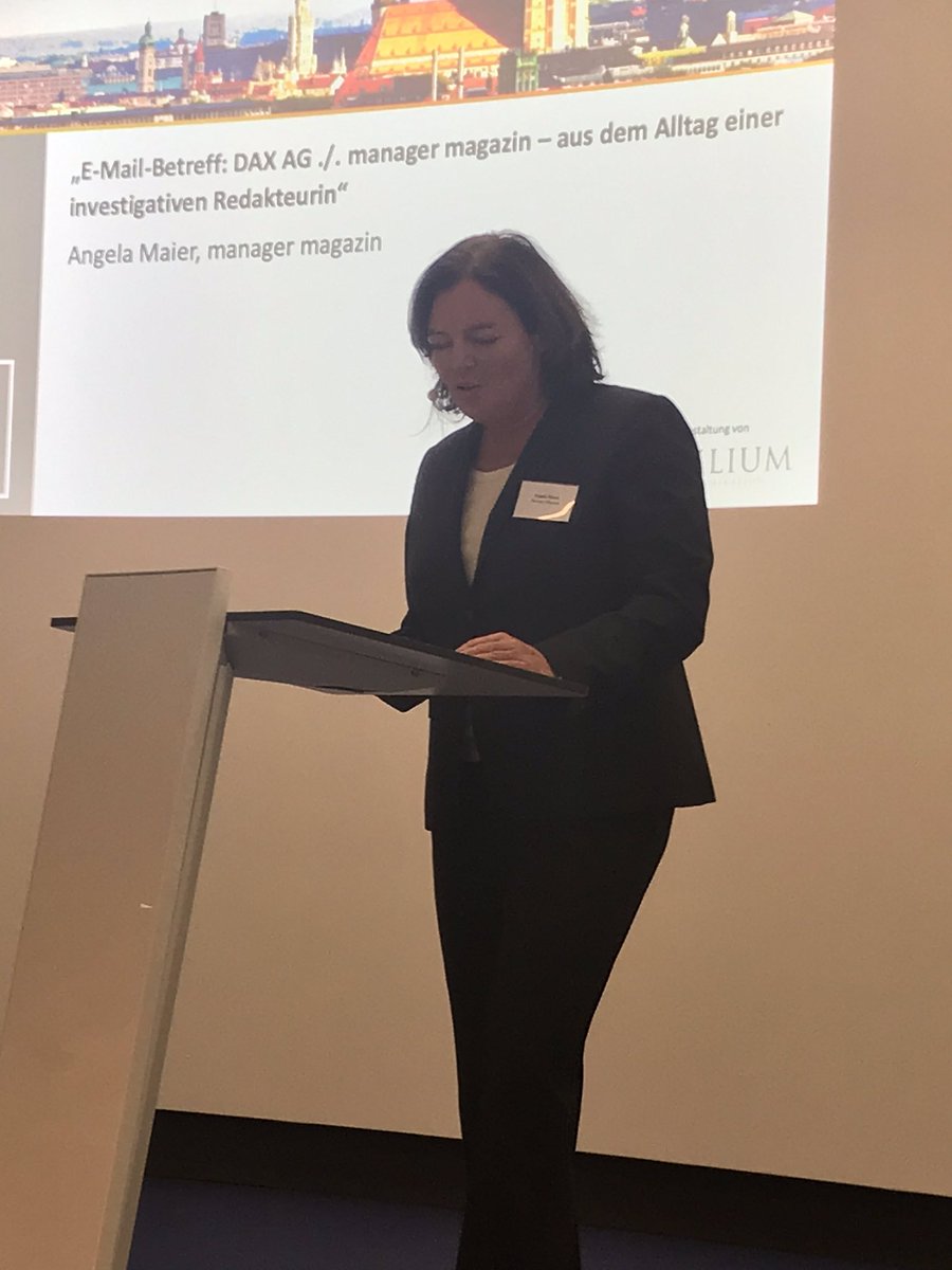 prmagazin.de (@pr_magazin) on Twitter photo Aus dem Alltag einer investigativen Journalistin berichtet auf unserem #Rechtskommunikationsgipfel in München jetzt Angela Maier vom <a href="/manager_magazin/">manager magazin</a>: „Chefredaktion lässt sich von presserechtlichen Schreiben nicht einschüchtern“ #RKG19 Aus dem Alltag einer investigativen Journalistin berichtet auf unserem #Rechtskommunikationsgipfel in München jetzt Angela Maier vom <a href="/manager_magazin/">manager magazin</a>: „Chefredaktion lässt sich von presserechtlichen Schreiben nicht einschüchtern“ #RKG19