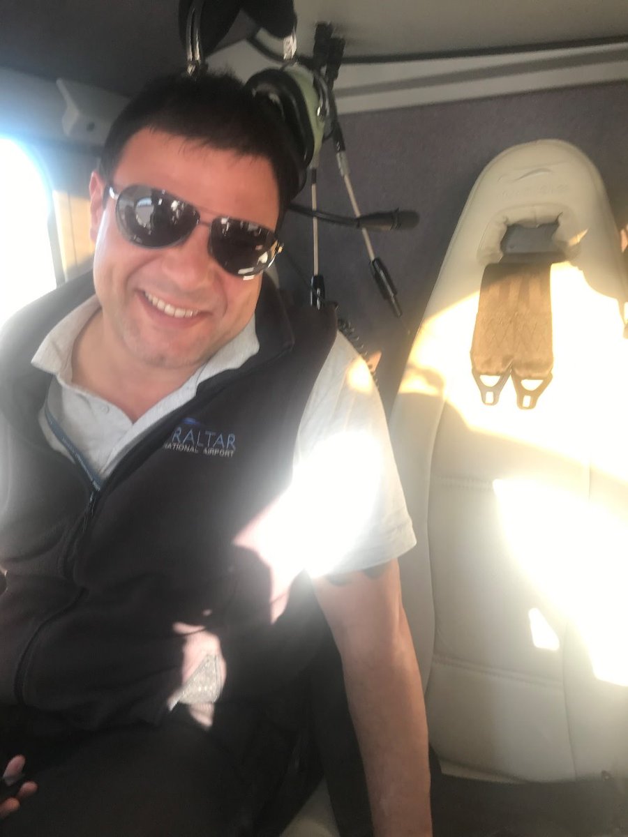 #Gibraltar - excited to announce successful 1st test of our new 'Voice Guide' app, thanks to pilot Mr Velure, plus help/feedback from 3 Airport staff who enjoyed a free #helicopter ride - full roll-out of the App coming soon for bookings made via GibHeli.com #tourism