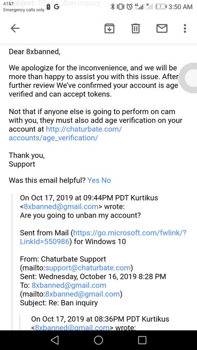 @chaturbate 2nd part of your ban spree against my account. Can u please explain who keeps banning me<a class="tags" href="/tag/chaturbate">@chaturbate</a><a href="/tag/fuckturo"class="tags"><span>#fuckturo</span></a>