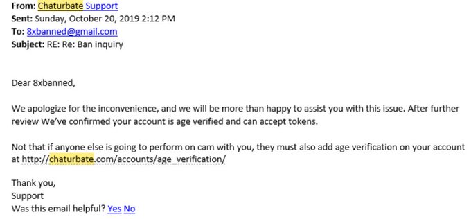@chaturbate 2nd part of your ban spree against my account. Can u please explain who keeps banning me<a class="tags" href="/tag/chaturbate">@chaturbate</a><a href="/tag/fuckturo"class="tags"><span>#fuckturo</span></a>