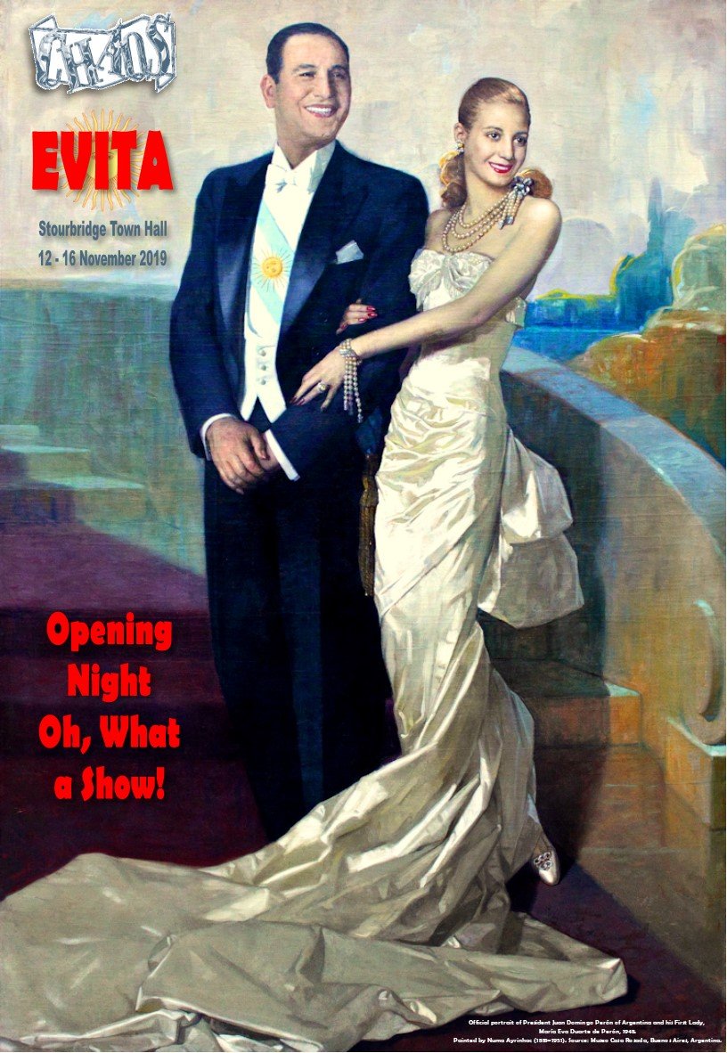 CHAOSoperatic's tweet photo. On this Night of a Thousand stars, let CHAOS take you to heaven's door with the Opening Night of the Area Premiere of EVITA at Stourbridge Town Hall. Tickets still available at our Box Office on 0121-585 7380.

Oh What a Show! #Evita #CHAOS2019 #DontKeepYourDistance 🇦🇷💃🕺 https://t.co/CjRl4g3UNo