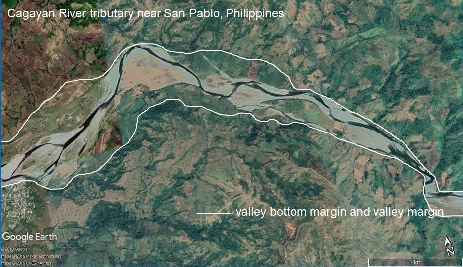 Kirstie_F's tweet photo. In my opinion, Philippines is a land of partly-confined rivers! Amazing array of diversity. Hereβs just 2, a planform controlled meandering, and partly confined wandering used in #RiverStyles naming convention exercise on the short course. @MQEarthEnv @DynamicRivers @rjboothroyd https://t.co/jIuuaDCGfk