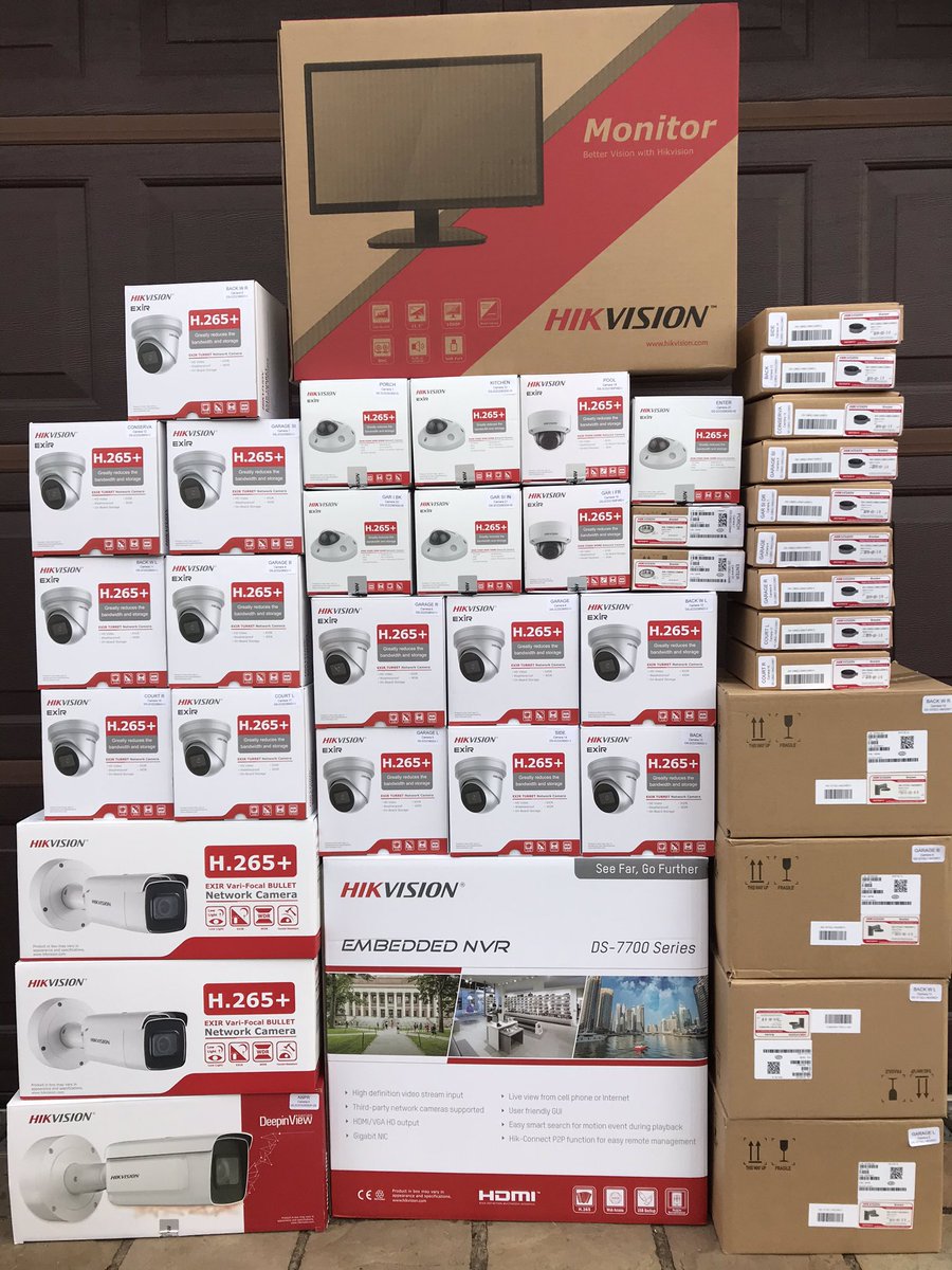 ldci's tweet photo. This will keep us busy, installation of 23 cameras , ANPR, 4K, 8MP, 32 channel recorder and 2 way audio on several  cameras #cctv #liveinstall https://t.co/wMK9HkF02G