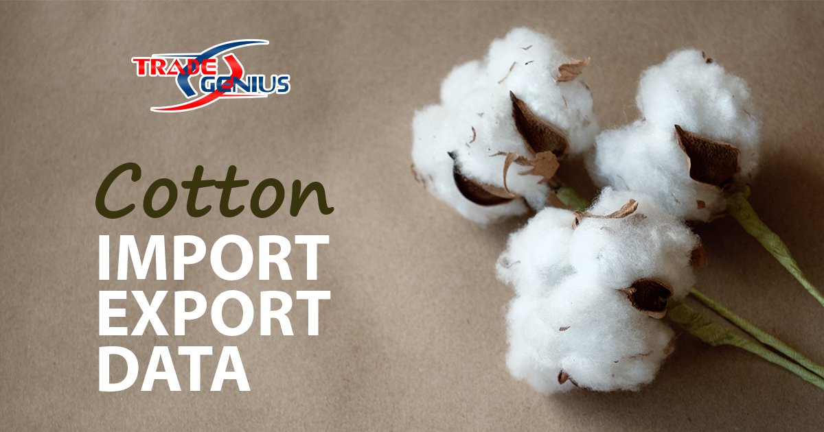 TradeGenius2's tweet photo. Trade Genius provides the genuine Import &amp; Export data of "Cotton" by our professional team for the businesses, with a vision to provide maximum satisfaction to our customers.
Get a quote ➡️➡️ https://t.co/r2VY1OQh7O
#tradegeniusglobal #tradegenius #exportdataindia #cottonexport https://t.co/K1AIMYDdqZ
