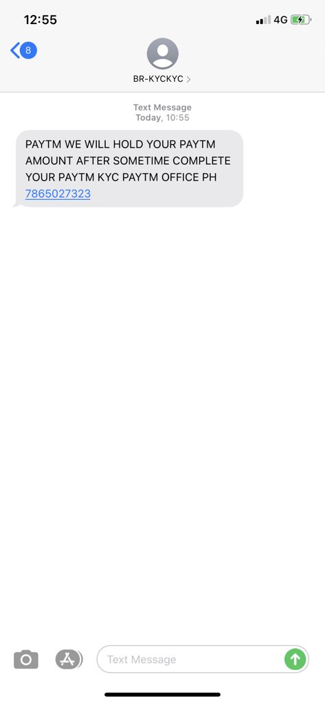 I got a message and then a call from 9851498982 , the man from the other side asked me to download an app. for KYC, when I questioned him and refused to do so he abused and disconnected. @Paytmcare I am worried about those who must have downloaded the app @OfficeOfRSP
