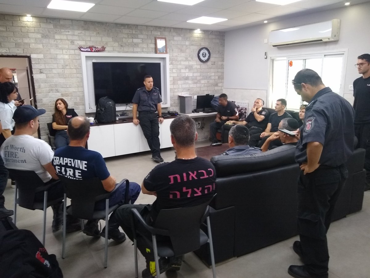 Emergency Volunteer Project (@evpisrael) on Twitter photo Our firefighters took part in a security briefing this morning with their Israeli counter parts to discuss preparations from the ongoing rocket barages from #gaza #terrorists.
Thanks <a href="/SinaiTemple/">Sinai Temple</a> for making this deployment possible. Our firefighters took part in a security briefing this morning with their Israeli counter parts to discuss preparations from the ongoing rocket barages from #gaza #terrorists.
Thanks <a href="/SinaiTemple/">Sinai Temple</a> for making this deployment possible.