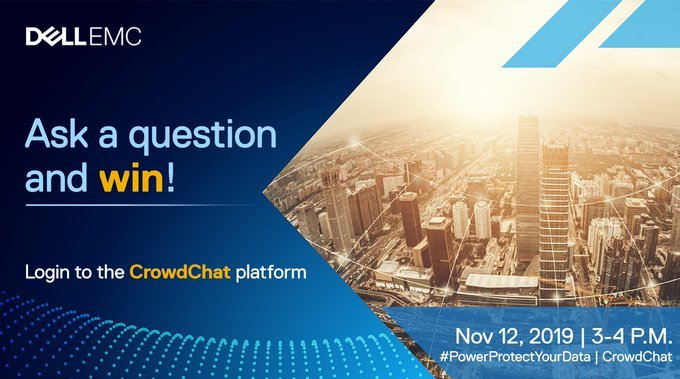 Join the #CrowdChat today at 3 PM  and win exciting prizes. #PowerProtectYourData crowdchat.net/s/15w2o
@nagarajnbhat

@secretjames88

#Contest #ContestAlert