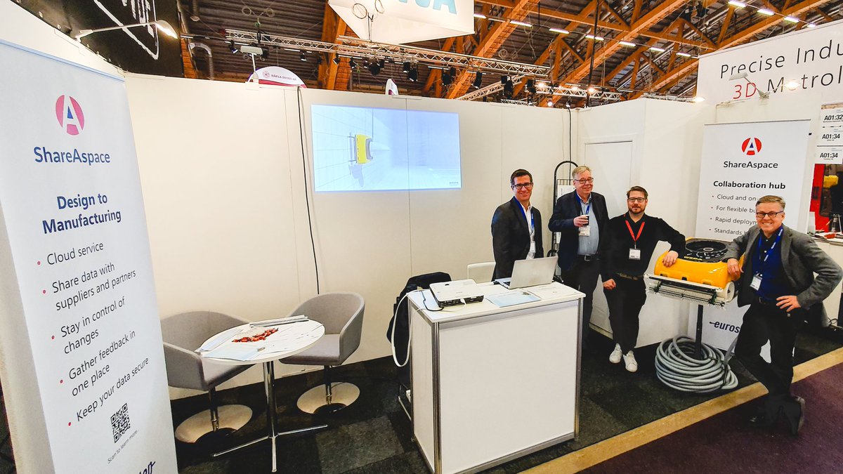 Eurostep's tweet photo. ShareAspace cloud and Weda have arrived to #Elmia #Subcontractor 2019 @underleverantor! Come say Hej 👋 at our booth A01:34. Let's discuss your issues with part #procurement management and structured #data sharing! 🙂 https://t.co/n02TdeH63R