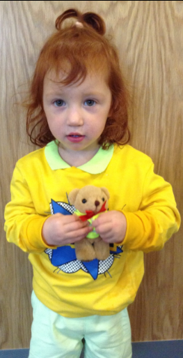 Our EYFS winner who won a prize for the 'Stand Out and be Seen' day for the brightest dressed.