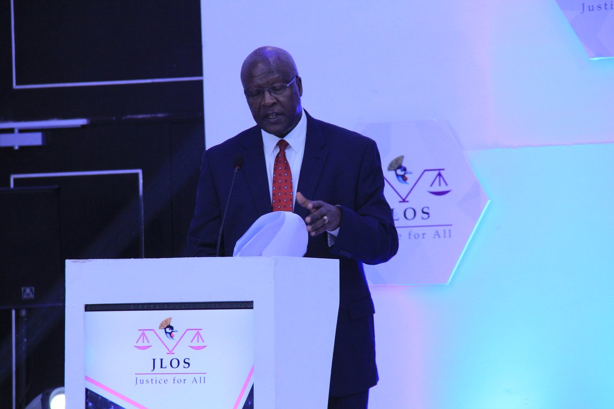 mugabovemmy's tweet photo. To date, I can report in terms of physical presence, frontline JLOS institutions, namely Court, Prosecutions and Police, are present in one-stop service points in 67.5% of the districts.- CJ Katureebe #JLOSReview @JudiciaryUG @jlos @ug_lawsociety @Mglsd_UG https://t.co/BxfLKZQpHY