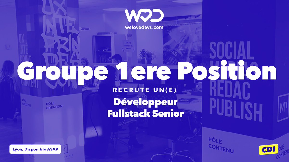 🚨 #JOB Groupe @1ere_position recrute sur WeLoveDevs un Développeur #Fullstack Senior en #CDI ! Une agence #SEO, #SEA et #Marketing Digital innovante 👍

C’est par ici 👉 w3d.to/1repos