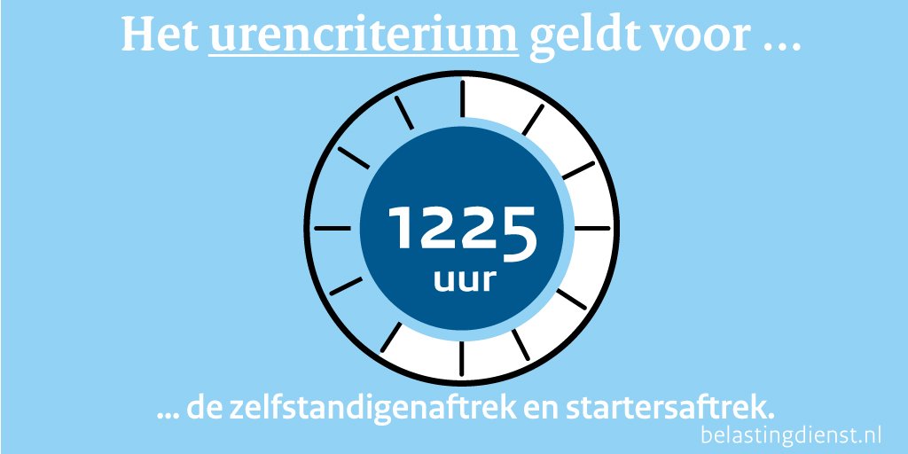 We naderen het einde van het jaar. Tijd om de tussenbalans op te maken of je op schema ligt voor de 1225 uur van het #urencriterium. Zo kun je vast inschatten of je in aanmerking gaat komen voor de zelfstandigen- en startersaftrek.