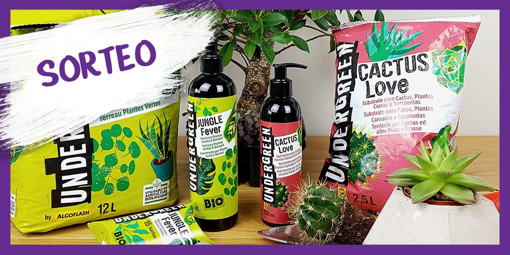 mihogarmejor's tweet photo. ¿Quieres ganar este lote de productos para cuidar tus #plantas y #cactus? 🌵🌿Participa en el súper #sorteo y consigue el pack de JUNGLE FEVER y CACTUS LOVE, de #Undergreen 🙂 Participa aquí 👉https://t.co/vgzscC3QXL https://t.co/TzjQ0RDUra