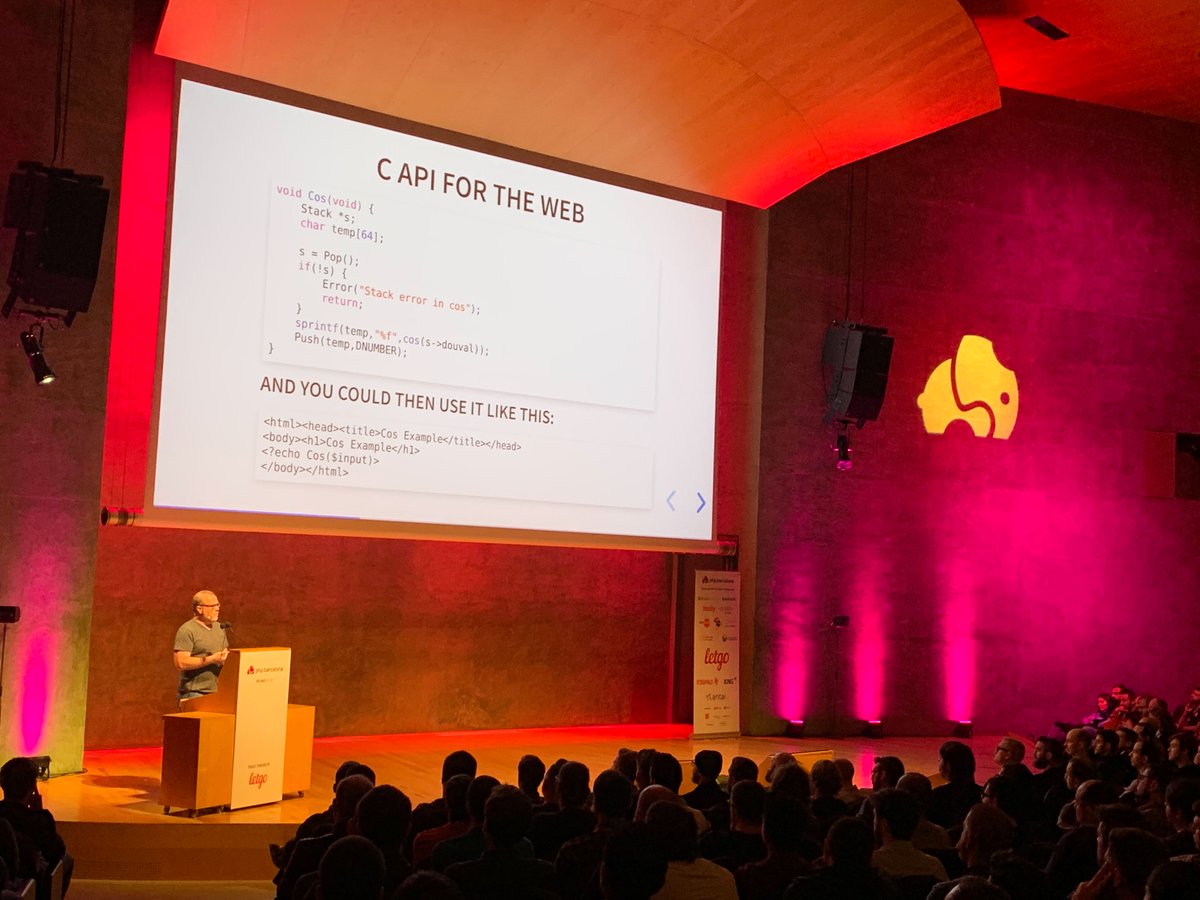 SignaturitTech's tweet image. Very interesting talk from @rasmus  #phpbarcelona #php #bcn #phpbcn @phpbcnconf