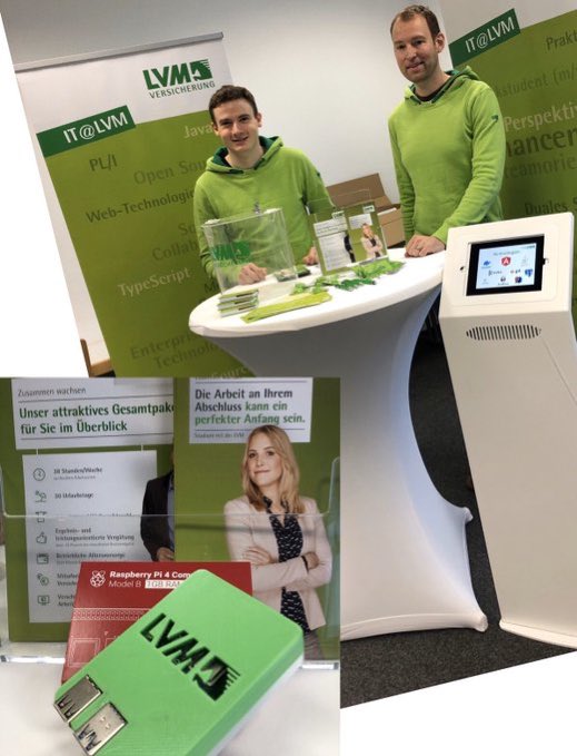 Heute auf der Unternehmensmesse Wirtschaftsinformatik bei der @fh_muenster / Gewinnt einen von drei <a href="/Raspberry_Pi/">Raspberry Pi</a> 4 im einzigartigen LVM-Case!