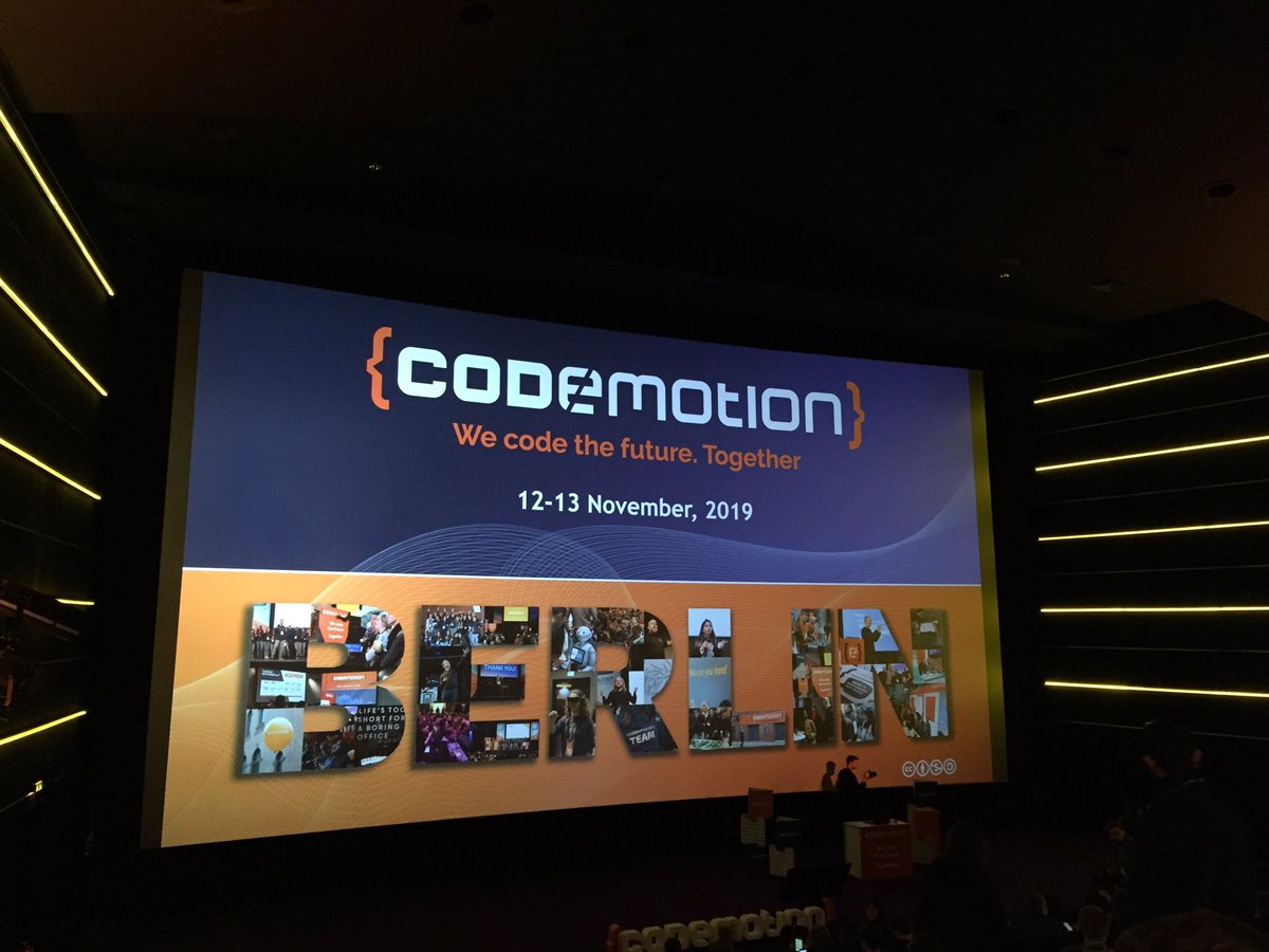 juvercape's tweet image. Great set up at #CodemotionBerlin19 🎥🍿let’s go for the first day!