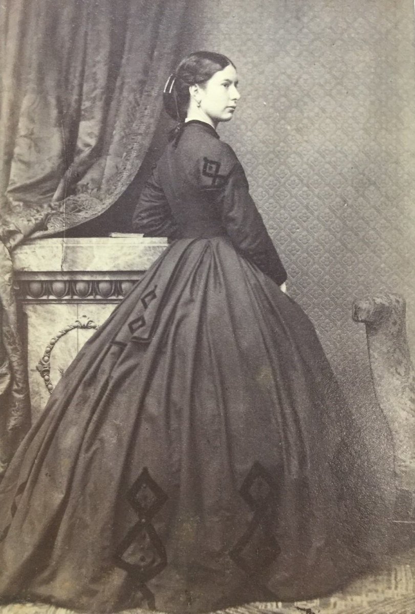 This new discovery from the <a href="/SurreyHeritage/">Surrey History Centre</a> archives is a fabulous early studio photograph dated 1866 of Bertha Broadwood, of Capel, aged 20. Bertha was a business woman and philanthropist in her own right and also an anti suffragist bit.ly/2Y0ogce <a href="/kathy_history/">kathy history</a>