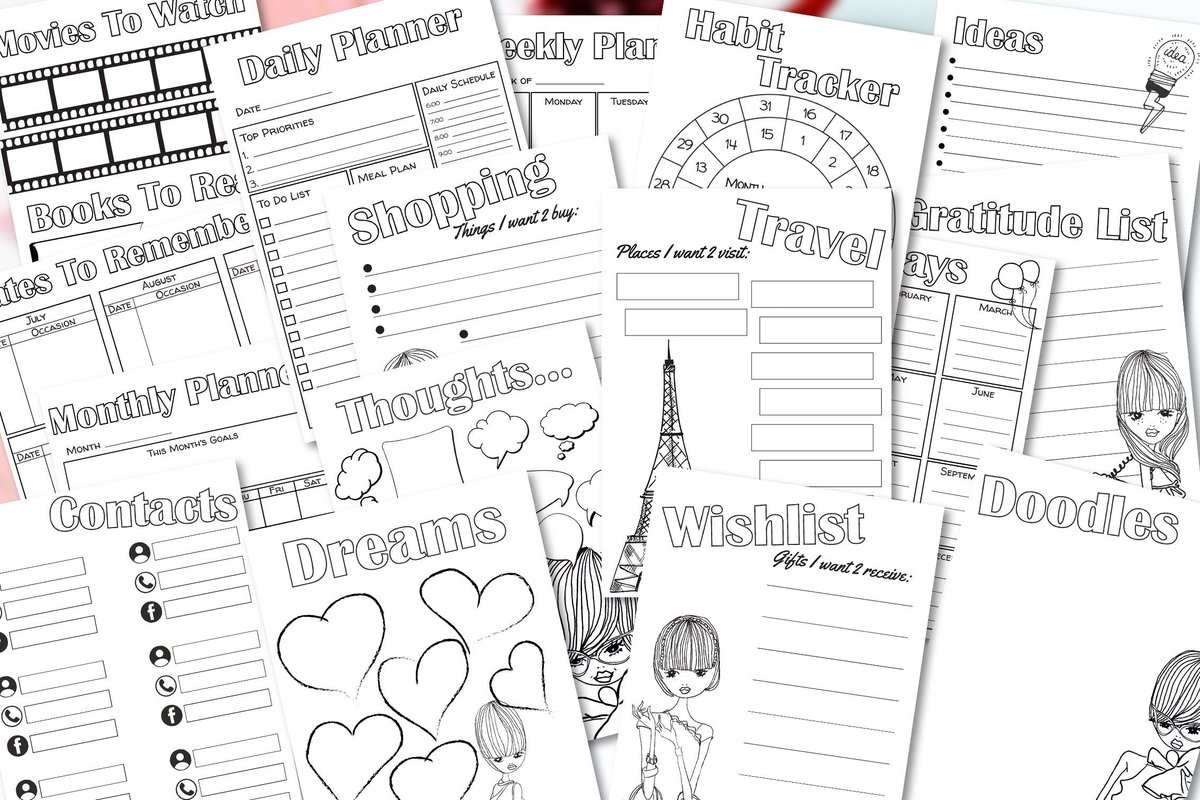 MakeUp_ArtFreak's tweet photo. Excited to share the latest addition to my #etsy shop: Teenage Bullet Journal Inserts | Daily/Weekly/Monthly Planner Teen Diary Pages | Printable Kit | Letter size, A4, A5, A6 | INSTAND DOWNLOAD https://t.co/QXLHgf5qDx #papergoods #calendar #white #black #teenage #teen https://t.co/XGR4l8SeZv