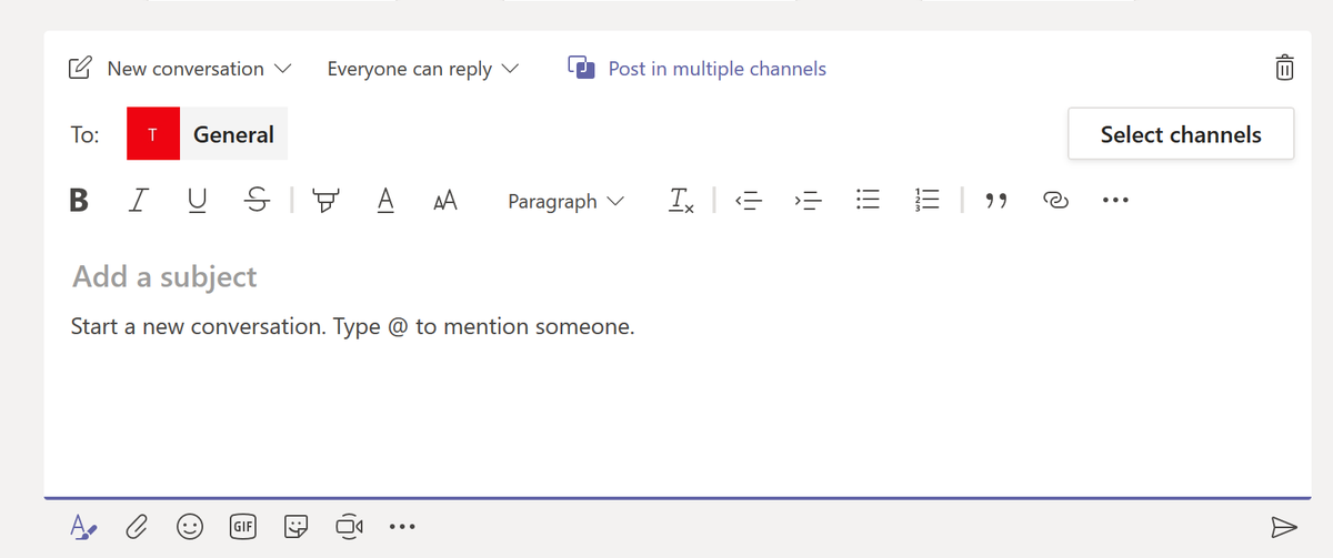 expiscornovus's tweet photo. Spotted in one of my demo tenants, posting messages to multiple channels at the same time. Looks like a pretty nice feature. #multiplechannels #MicrosoftTeams https://t.co/5lWTNm20jO