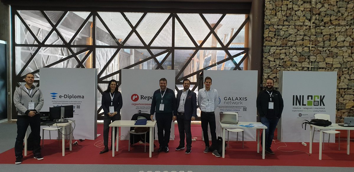 Corneelito's tweet image. We are at @BC_Convergence in Malaga with 4 inspiring Hungarian startups. The paradigm shift of blockchain technology is happening now! Be a part of it!
#BlockchainHungary 
@inlock_token @ReporterComm #GalaxisNetwork #e-diploma 
@Menorel @Drakulattila @stilformer