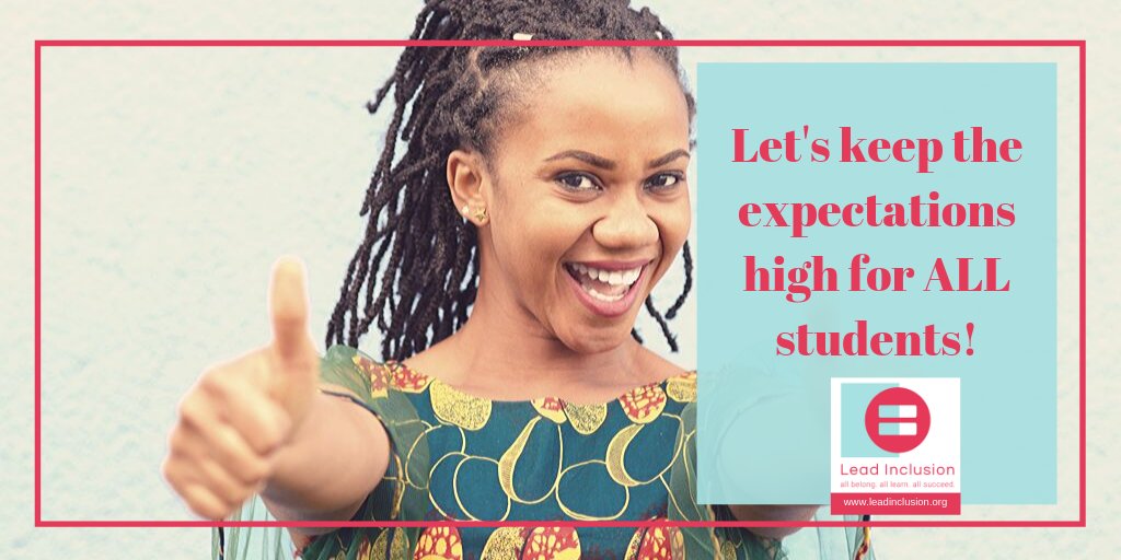 leeannjung's tweet image. ↗️Our expectations of what a student will achieve has an impact on what they do achieve. Let&apos;s keep the expectations high for ALL students! ↗️ #LeadInclusion