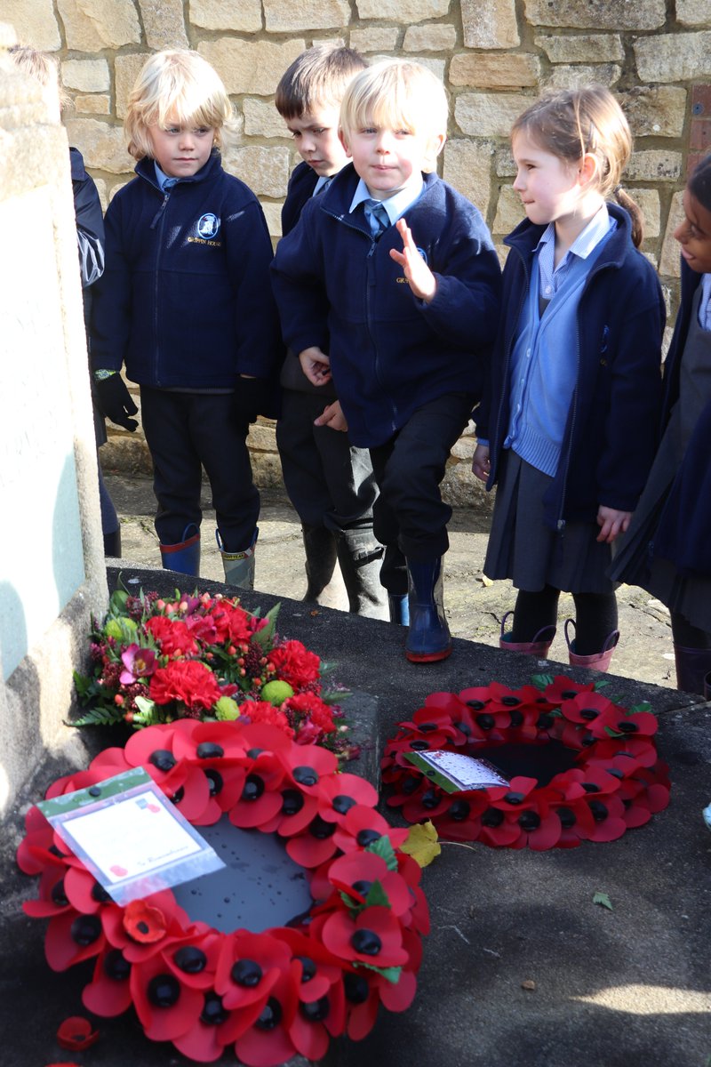 GriffinHouseSch's tweet photo. As part of our reflection yesterday, following our Remembrance Assembly, the children in Forms I & II visited the war memorial. #GHSValues #LestWeForget https://t.co/Up0n2O3iT6