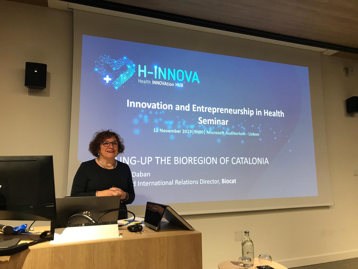 montsedabanm's tweet photo. Honored to participate as @biocat_en in @premivalor #Innovation and #Entrepreneurship in #Health #Seminar in Lisbon with @Eurecat_news @accio_cat to explain #WhyCatalonia will be the #3 Life sciences and Healthcare hub in Europe. Thanks for inviting us https://t.co/RHFSsNh4rv