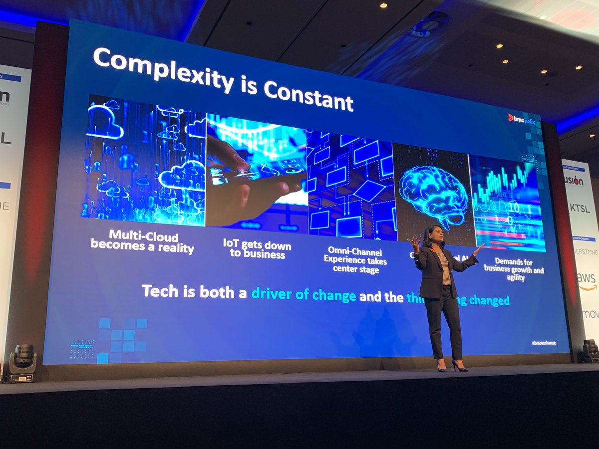 vidsus's tweet photo. Tech disruption is a constant. ⁦@Nayaki_N⁩ sharing how #bmchelix can help companies #bmcexchange https://t.co/KJswSNQd3S
