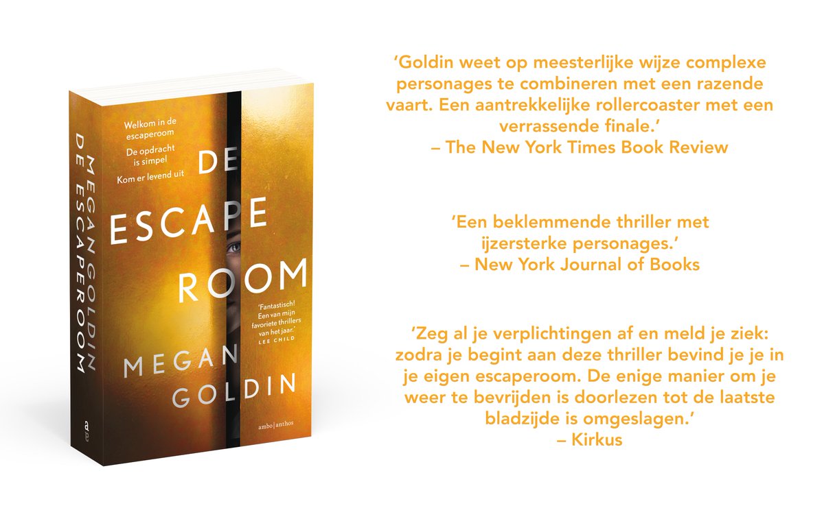 Welkom in de escaperoom. De opdracht is simpel: kom er levend uit.

'De escaperoom' van Megan Goldin is een huiveringwekkende thriller over misleiding en wraak, voor de fans van Het vorige meisje en De vrouw in suite 10.

Een aantal lovende reacties: