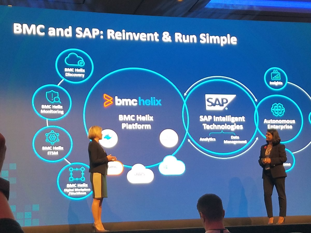 sheilakwatson's tweet image. Hearing from Camilla, at @BMCSoftware partner @SAP, and @Nayaki_N about how the companies are working together  during #BMCExchange in London