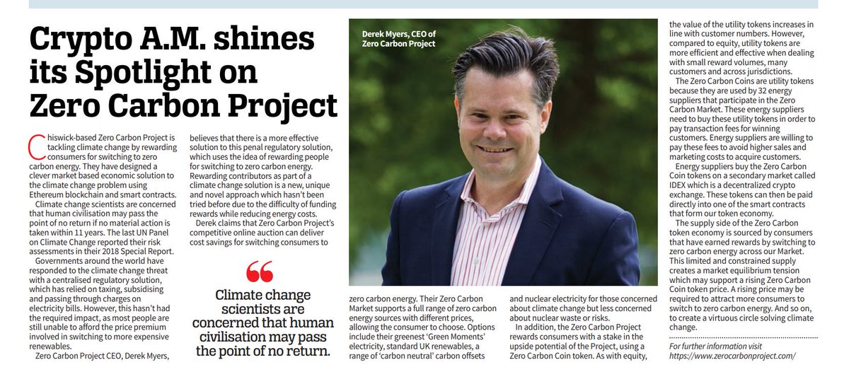 Beondgroup's tweet photo. Great to see Beond's new initiative, Zero Carbon Project, featured in this morning's CityAM newspaper. 

Pick up your copy in London today!

#CityAM # CryptoAM #ZeroCarbonProject https://t.co/UAip4JIAl2