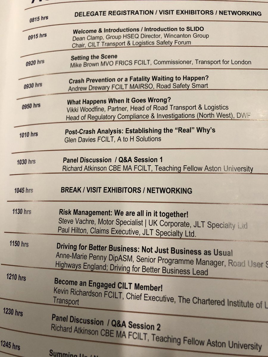 Delighted to be invited to speak on occupational risk risk today at @ciltuk’s #CILTsafety conference at @TfL’s Stratford offices #loreylawyer #healthandsafety #roadrisk