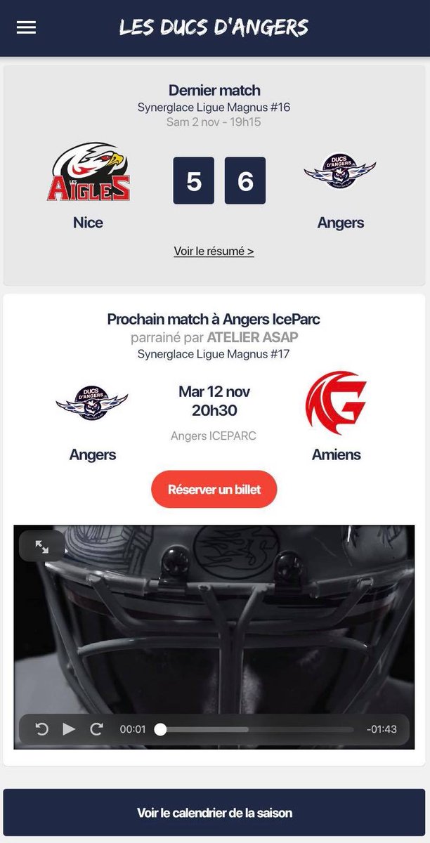 DucsdAngers's tweet photo. 📱 | Application 

Disponible sur App Store et sur Play Store, l'application des Ducs est prête 🤩 Suivez le match en live ⚡️

#GoDucsGo #SportAngers #SLMHockey #LaDalleAngevine https://t.co/xGxPJAZROs