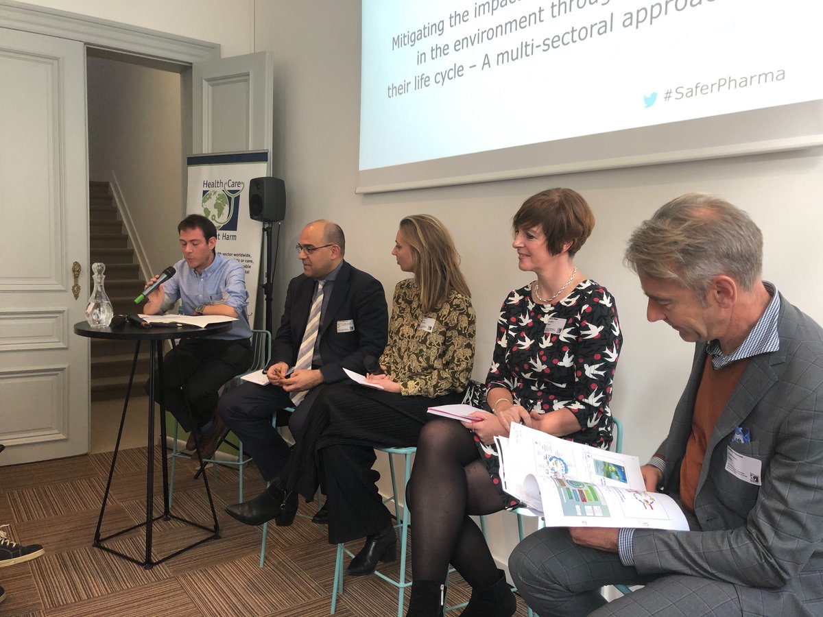 HCWHeurope's tweet photo. In our second panel session we have representatives from
- Pharmaceutical industry
- Water management
- Procurers
- Healthcare

We are discussing a multi-sectoral approach to mitigating the impact of #pharmaceuticals in the #environment throughout their life cycle.

#SaferPharma https://t.co/ZVyzdxmOMT